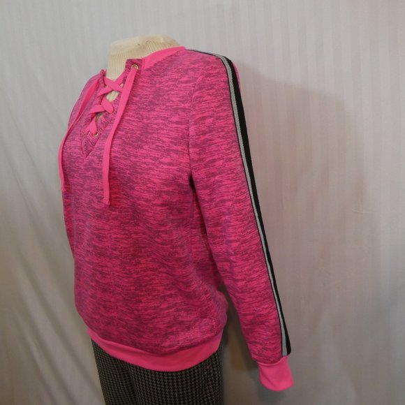 NWT 🆕️ MIKK Athletica Fleece Pullover Laced Yoga Top - Picture 4 of 15